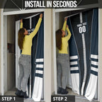 Personalized Carlton Blues Door Cover Modern Geometric Sports Graphic Style