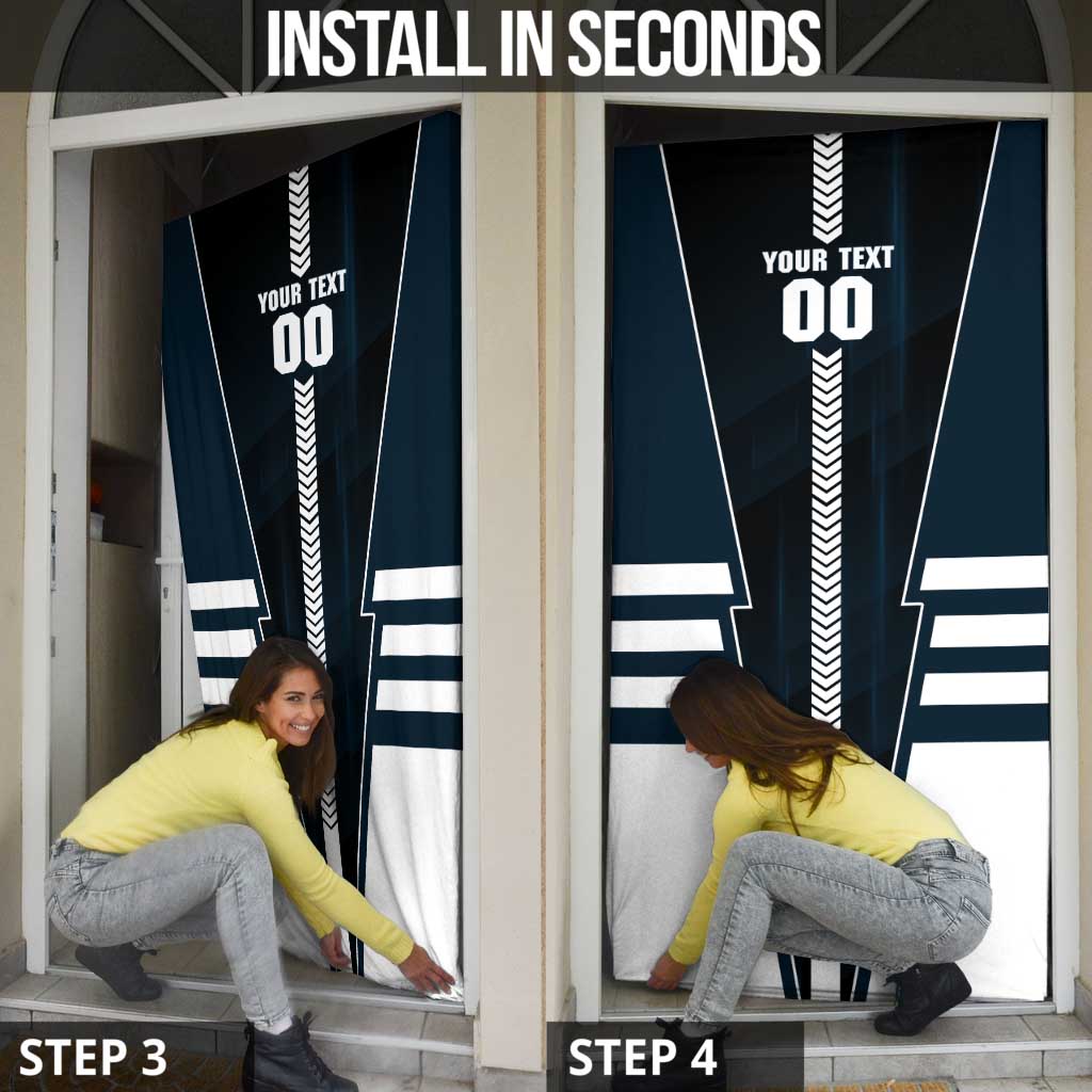 Personalized Carlton Blues Door Cover Modern Geometric Sports Graphic Style
