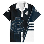 Personalized Carlton Blues Family Matching Summer Maxi Dress and Hawaiian Shirt Modern Geometric Sports Graphic Style