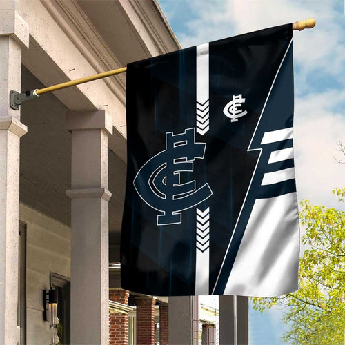 Carlton Blues Garden Flag Modern Geometric Sports Graphic Style