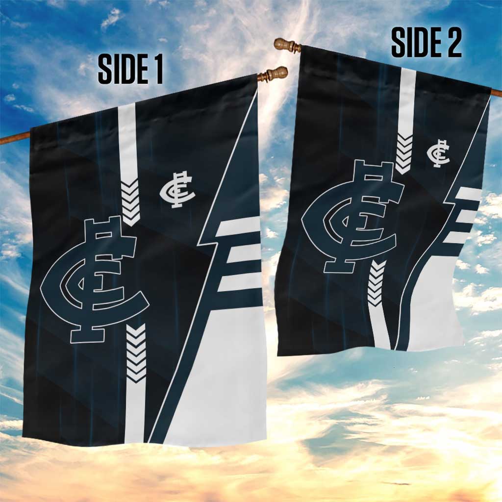 Carlton Blues Garden Flag Modern Geometric Sports Graphic Style