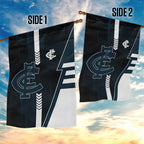 Carlton Blues Garden Flag Modern Geometric Sports Graphic Style