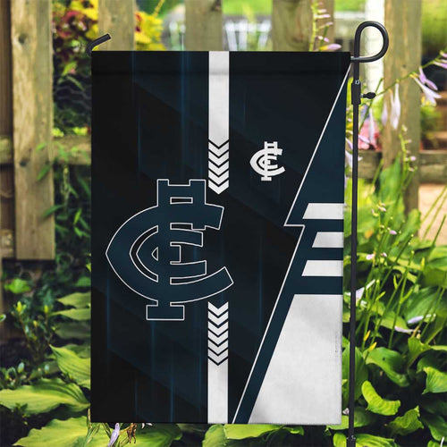 Carlton Blues Garden Flag Modern Geometric Sports Graphic Style