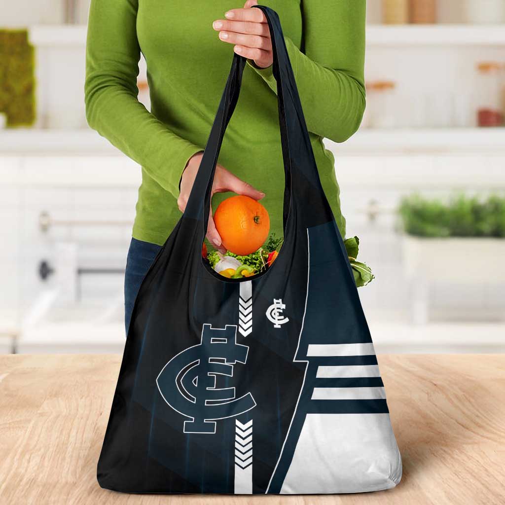 Carlton Blues Grocery Bag Modern Geometric Sports Graphic Style