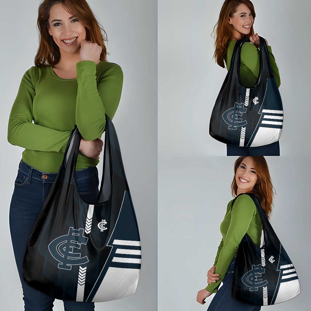 Carlton Blues Grocery Bag Modern Geometric Sports Graphic Style