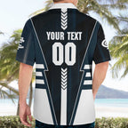 Personalized Carlton Blues Hawaiian Shirt Modern Geometric Sports Graphic Style