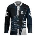 Personalized Carlton Blues Hockey Jersey Modern Geometric Sports Graphic Style