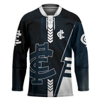 Personalized Carlton Blues Hockey Jersey Modern Geometric Sports Graphic Style
