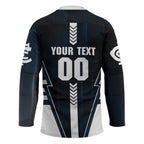 Personalized Carlton Blues Hockey Jersey Modern Geometric Sports Graphic Style