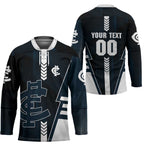 Personalized Carlton Blues Hockey Jersey Modern Geometric Sports Graphic Style