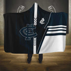 Carlton Blues Hooded Blanket Modern Geometric Sports Graphic Style