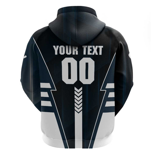 Personalized Carlton Blues Hoodie Modern Geometric Sports Graphic Style