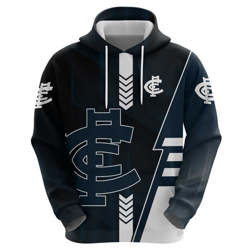 Personalized Carlton Blues Hoodie Modern Geometric Sports Graphic Style