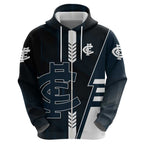 Personalized Carlton Blues Hoodie Modern Geometric Sports Graphic Style