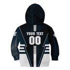 Personalized Carlton Blues Kid Hoodie Modern Geometric Sports Graphic Style