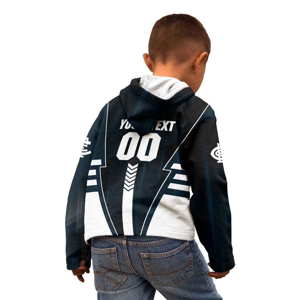 Personalized Carlton Blues Kid Hoodie Modern Geometric Sports Graphic Style