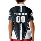 Personalized Carlton Blues Kid Polo Shirt Modern Geometric Sports Graphic Style