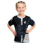 Personalized Carlton Blues Kid T Shirt Modern Geometric Sports Graphic Style