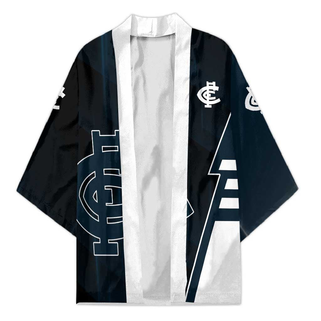 Personalized Carlton Blues Kimono Modern Geometric Sports Graphic Style