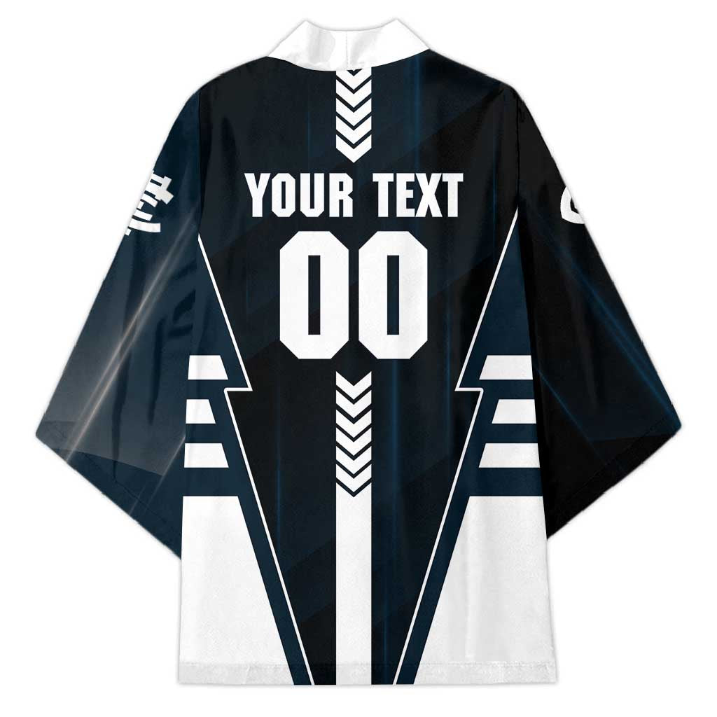 Personalized Carlton Blues Kimono Modern Geometric Sports Graphic Style
