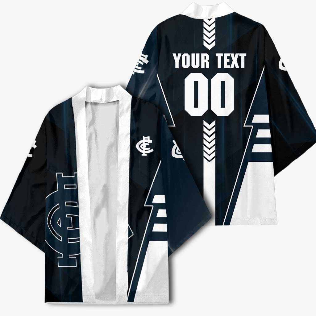 Personalized Carlton Blues Kimono Modern Geometric Sports Graphic Style
