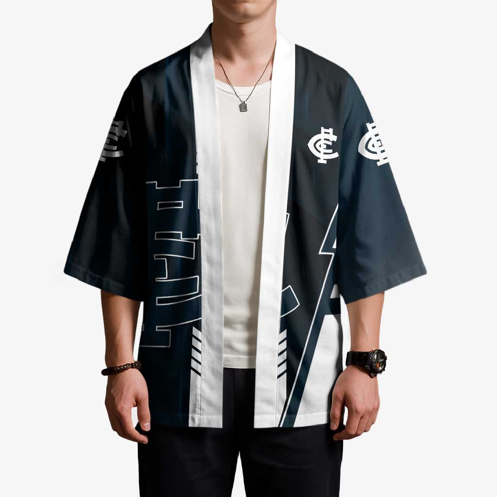 Personalized Carlton Blues Kimono Modern Geometric Sports Graphic Style