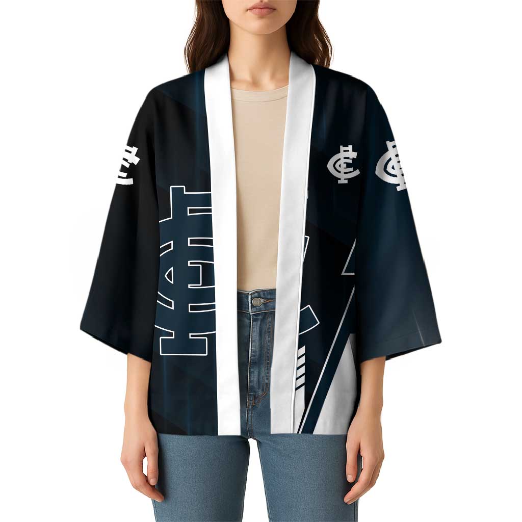 Personalized Carlton Blues Kimono Modern Geometric Sports Graphic Style