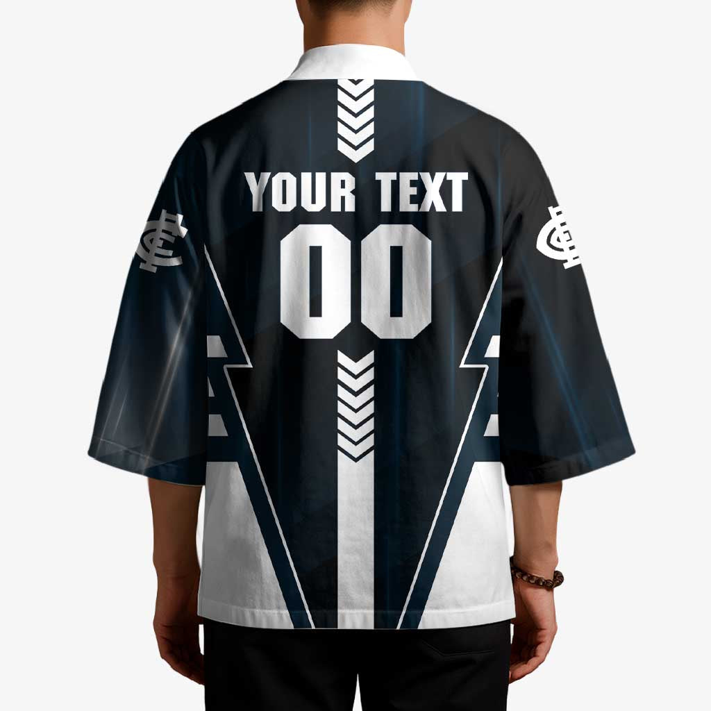 Personalized Carlton Blues Kimono Modern Geometric Sports Graphic Style