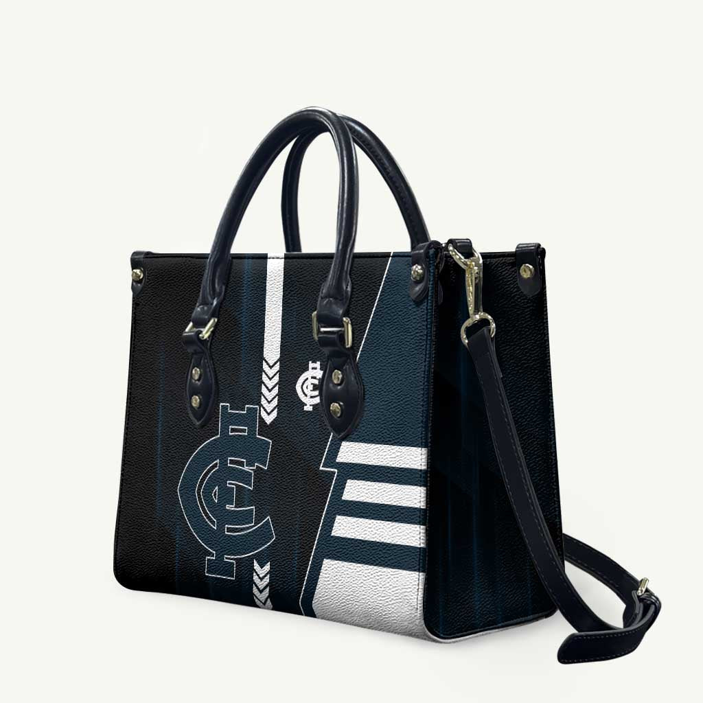 Carlton Blues Leather Bag Modern Geometric Sports Graphic Style
