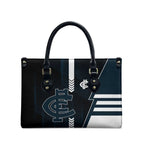 Carlton Blues Leather Bag Modern Geometric Sports Graphic Style
