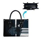 Carlton Blues Leather Bag Modern Geometric Sports Graphic Style