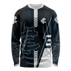Personalized Carlton Blues Long Sleeve Shirt Modern Geometric Sports Graphic Style