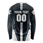 Personalized Carlton Blues Long Sleeve Shirt Modern Geometric Sports Graphic Style