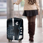 Carlton Blues Luggage Cover Modern Geometric Sports Graphic Style