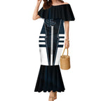 Personalized Carlton Blues Mermaid Dress Modern Geometric Sports Graphic Style