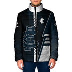Personalized Carlton Blues Padded Jacket Modern Geometric Sports Graphic Style