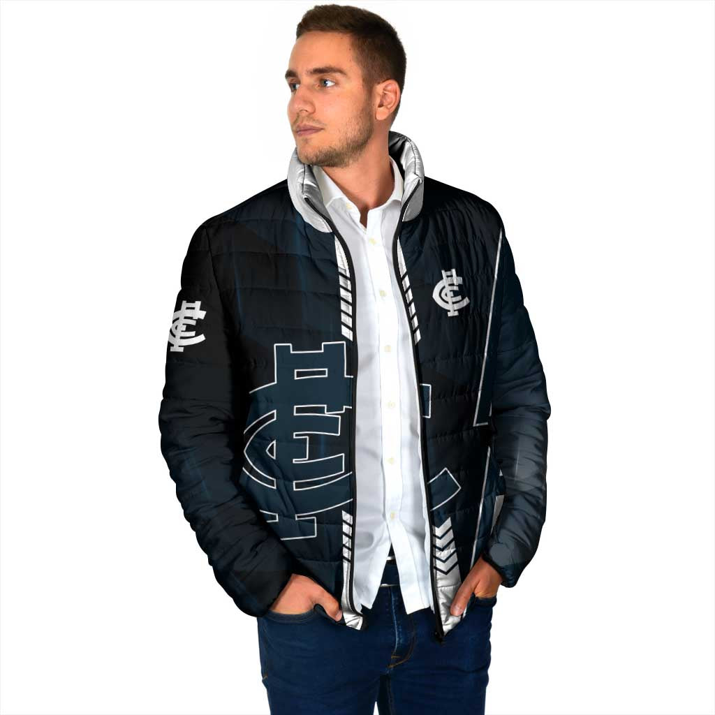 Personalized Carlton Blues Padded Jacket Modern Geometric Sports Graphic Style