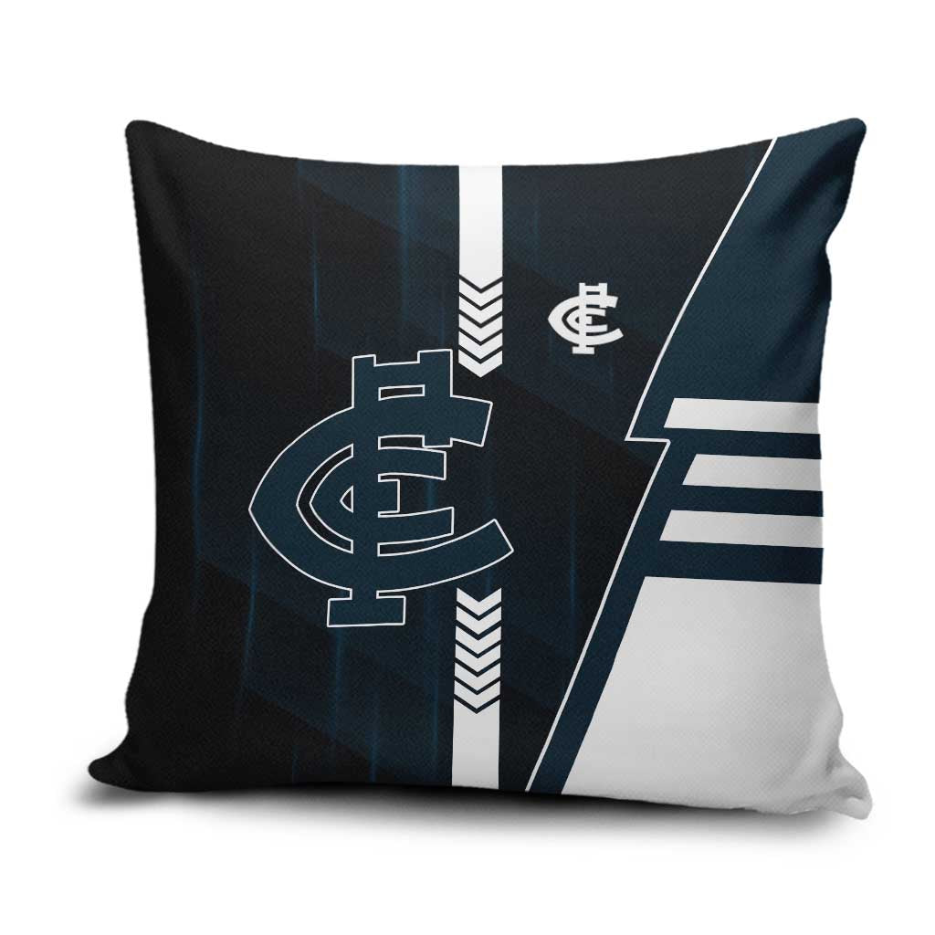 Carlton Blues Pillow Cover Modern Geometric Sports Graphic Style