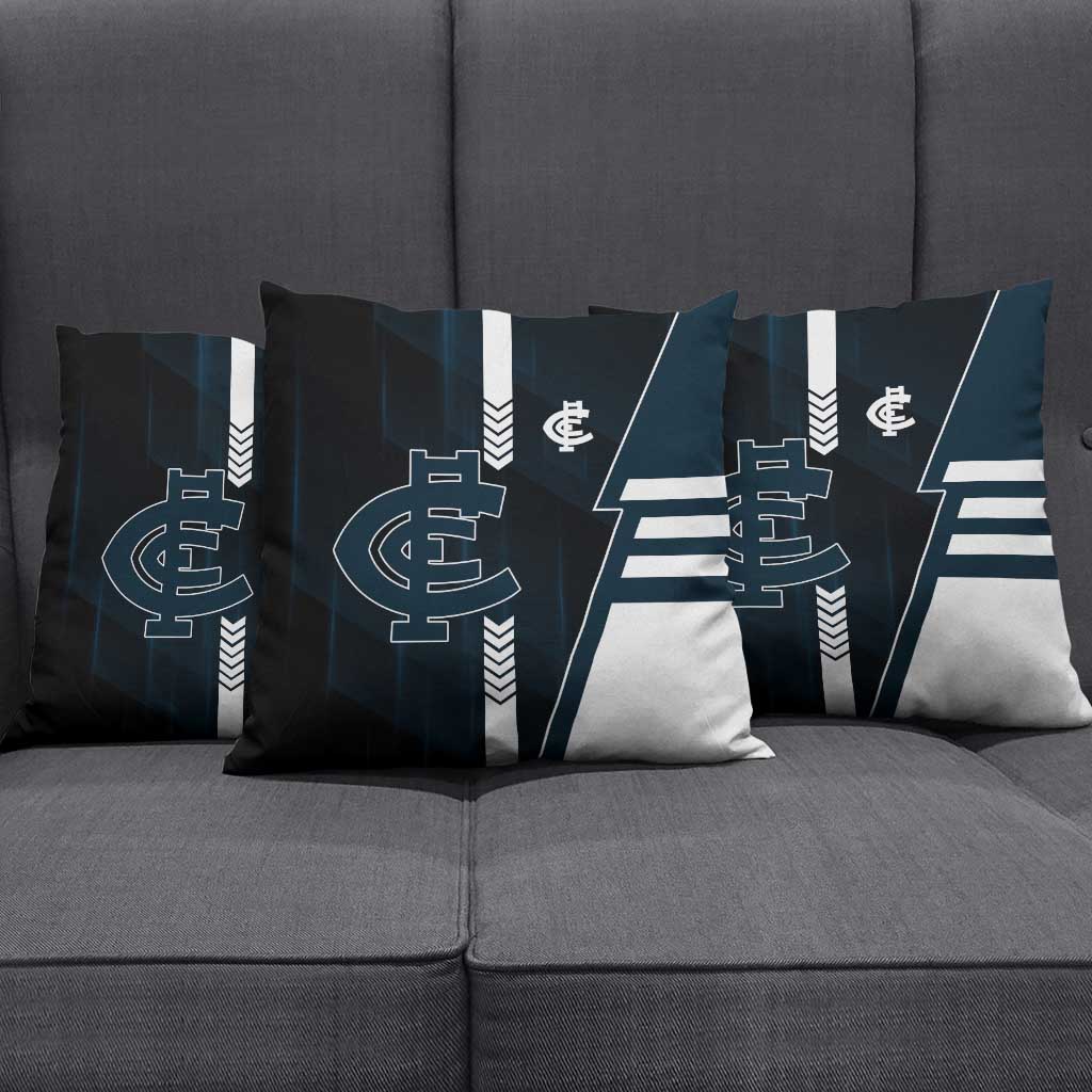 Carlton Blues Pillow Cover Modern Geometric Sports Graphic Style