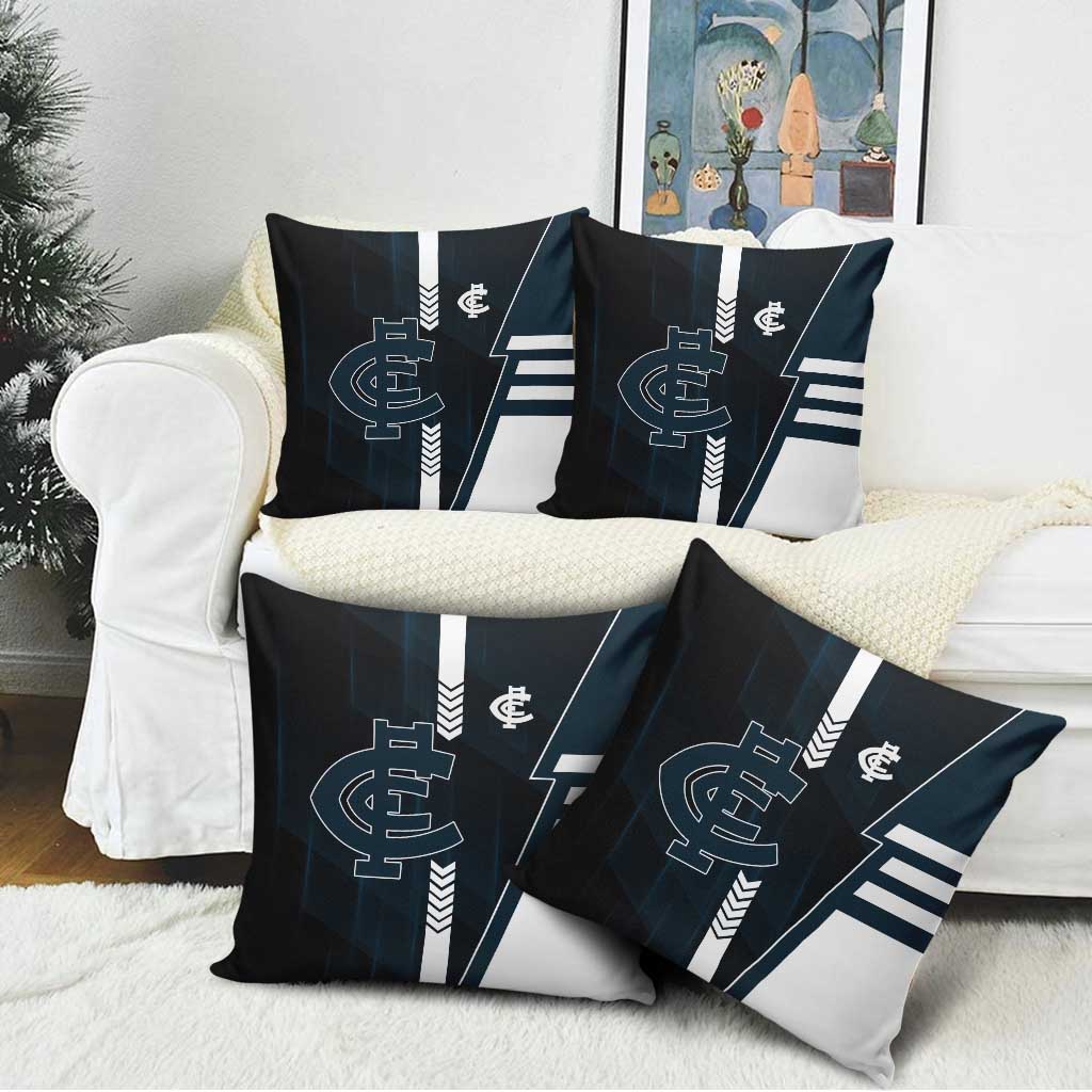 Carlton Blues Pillow Cover Modern Geometric Sports Graphic Style