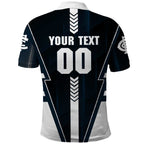 Personalized Carlton Blues Polo Shirt Modern Geometric Sports Graphic Style