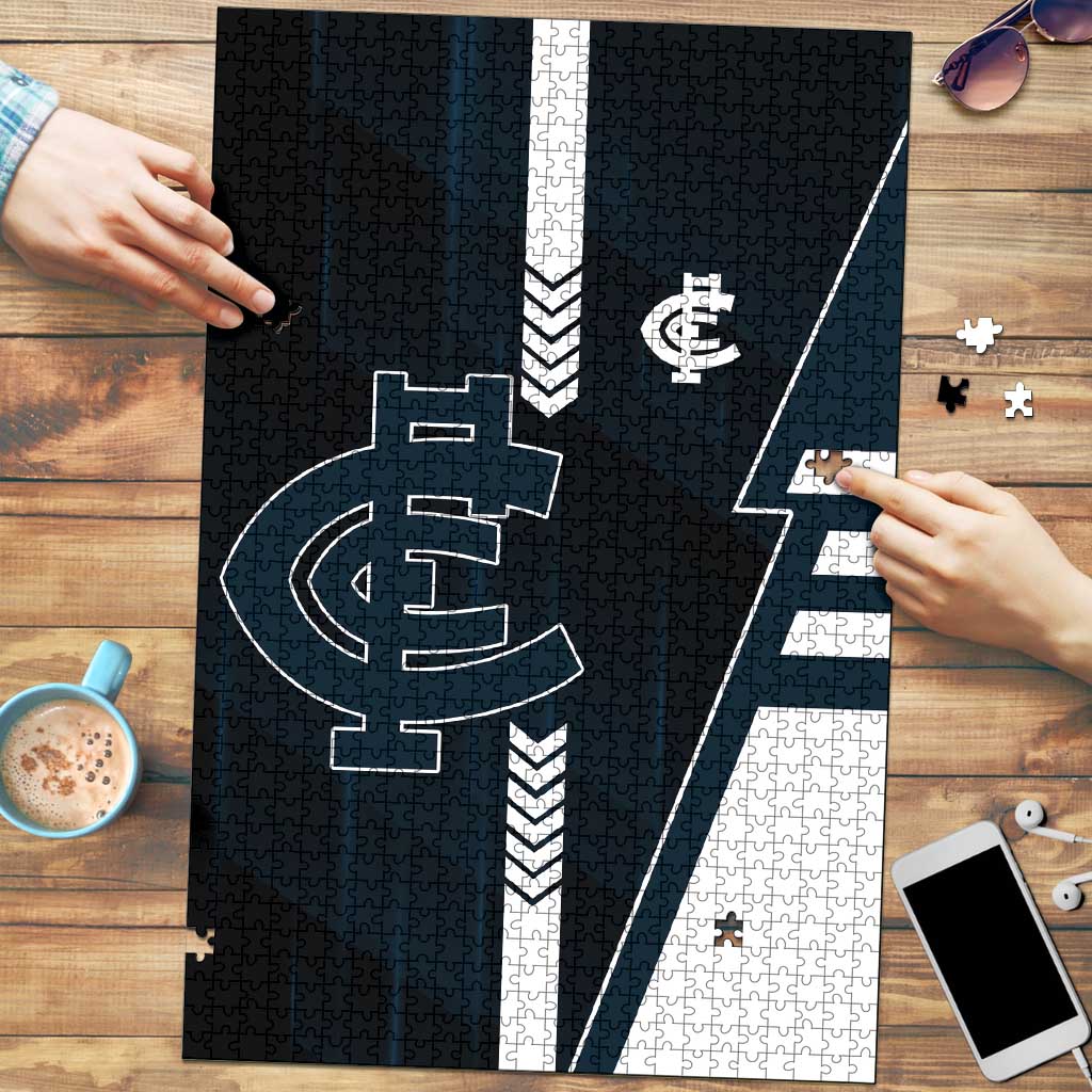 Carlton Blues Puzzle Modern Geometric Sports Graphic Style