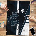 Carlton Blues Puzzle Modern Geometric Sports Graphic Style