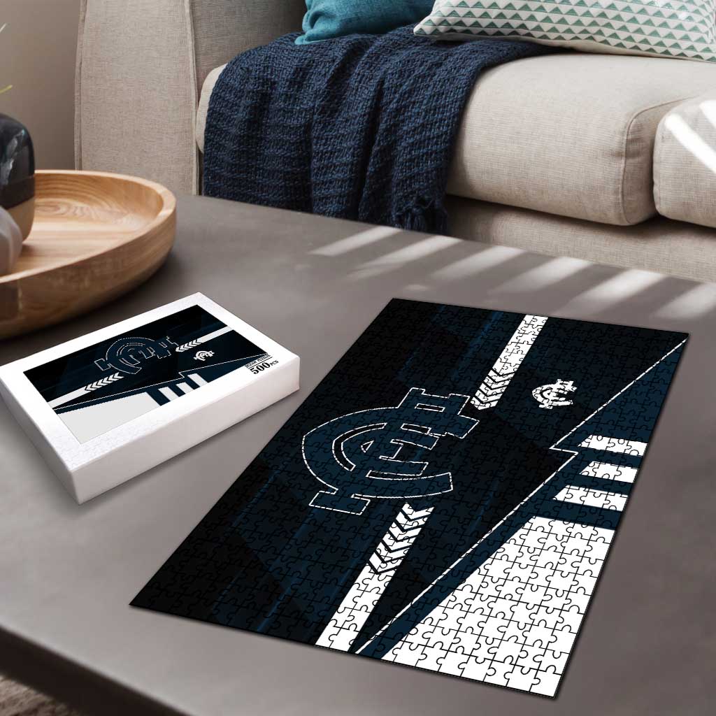 Carlton Blues Puzzle Modern Geometric Sports Graphic Style