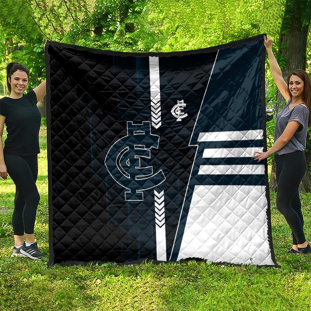 Carlton Blues Quilt Modern Geometric Sports Graphic Style