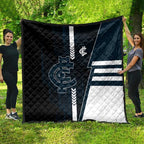 Carlton Blues Quilt Modern Geometric Sports Graphic Style