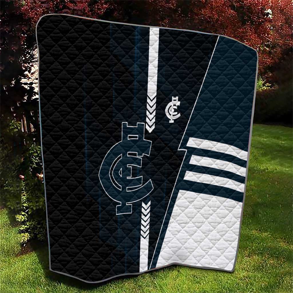 Carlton Blues Quilt Modern Geometric Sports Graphic Style