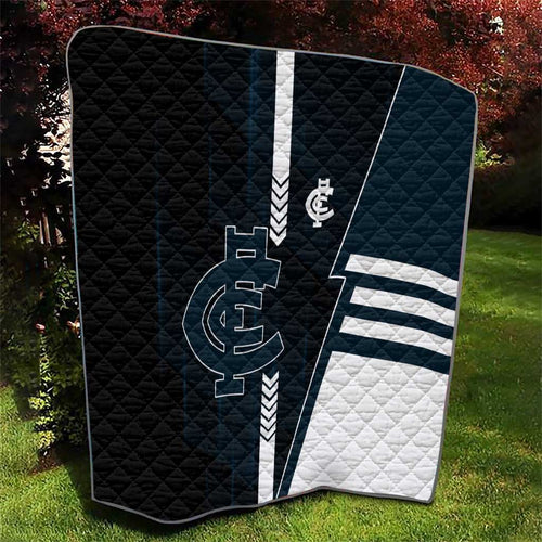Carlton Blues Quilt Modern Geometric Sports Graphic Style