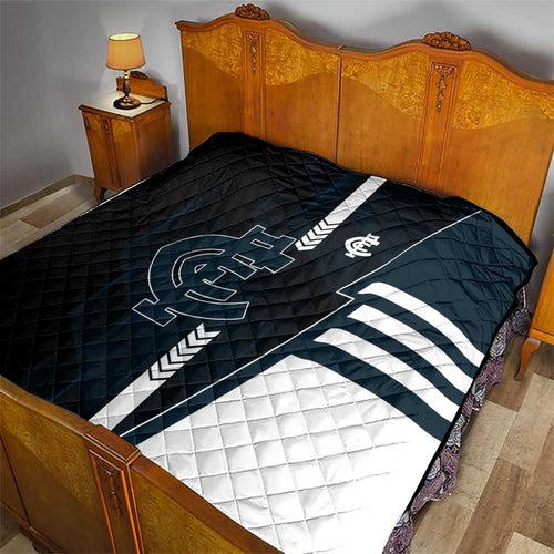 Carlton Blues Quilt Modern Geometric Sports Graphic Style