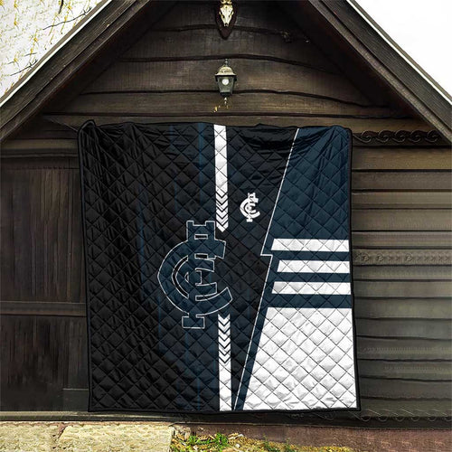 Carlton Blues Quilt Modern Geometric Sports Graphic Style